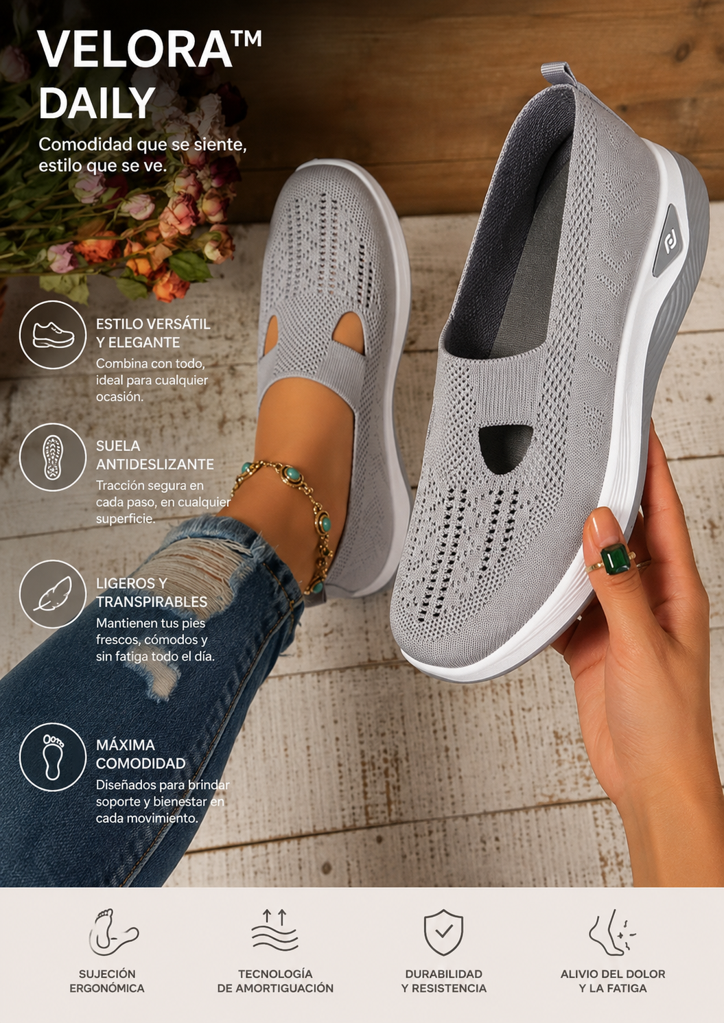🔥🤯NO TE PIERDAS LA OFERTA DE VELORA™ Daily 🇺🇸 🇨🇴 CALZADO ORTOPEDICOS LIGEROS Y COMODOS⚡👈