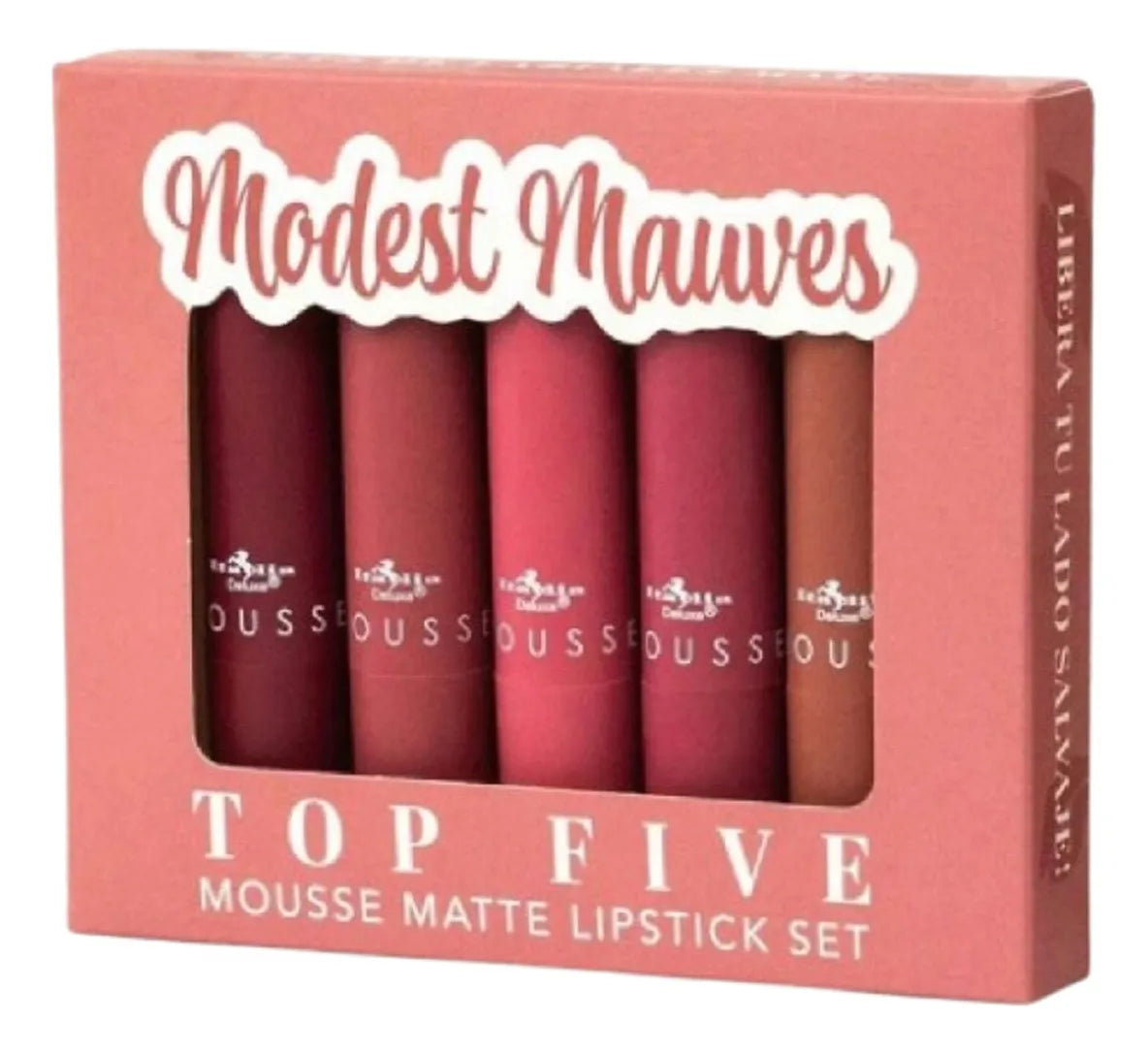 🔥 SET DE 5 LABIALES MOUSSE MATTE LARGA DURACIÓN 💄 RESISTENTE AL AGUA 💧 – ITALIA DELUXE