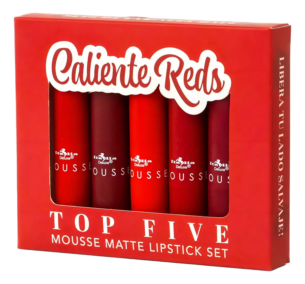 🔥 SET DE 5 LABIALES MOUSSE MATTE LARGA DURACIÓN 💄 RESISTENTE AL AGUA 💧 – ITALIA DELUXE
