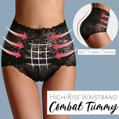 💯🔝Panty De Encaje Sin Costuras ⭐⭐⭐⭐⭐ De Cintura De Corte Alto Para Mujer💃