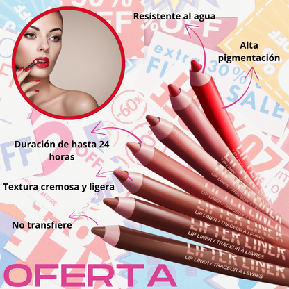 👄🔥SET DE 5 LAPIZ LABIAL, TONOS IRRESISTIBLES MATE CON ACIDO HIALURONICO🎀🔥 OFERTA🔥