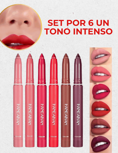 🤯🎉LIQUIDACION DE SET DE 6 LABIALES MATTE HANDAIYAN💄💋